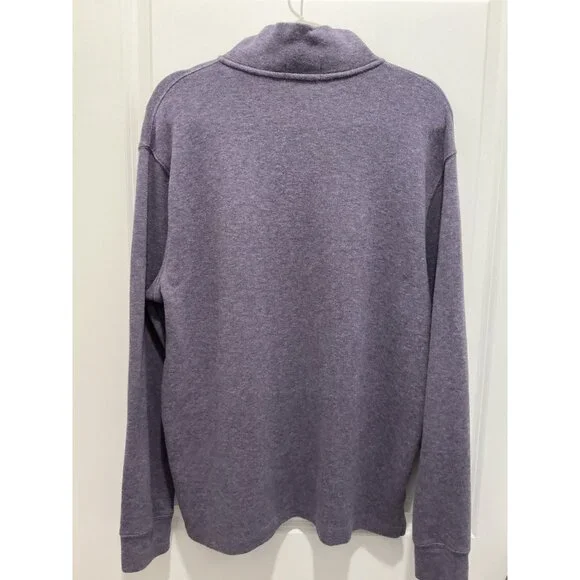 Polo Ralph Lauren 1/4 Zip Pullover Size Large Men's Purple Long Sleeve - Picture 5 of 8